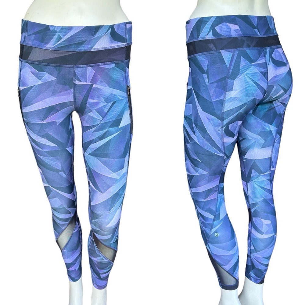 Lululemon Inspire Tight II (Mesh) in Pretty Prism Multi / Black Size 6